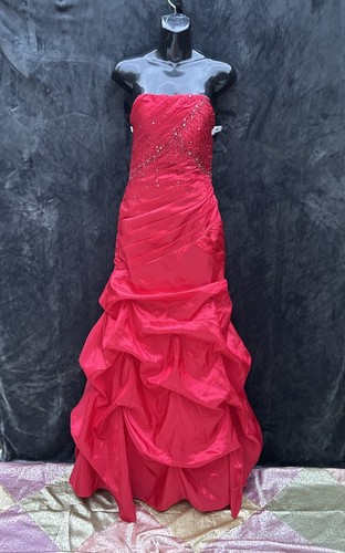 Red prom dress - dress, beaded