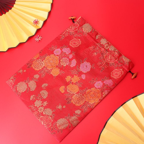 Small drawstring bag - small, silk