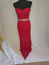 Vintage Deb Shop Red Strapless