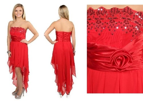 Formal sequin bodice red - formal,
