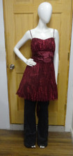 Dark Red Sparkle Deb, Sz 14