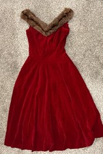 Vintage Womens Dress Velvet